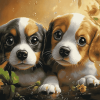 Cute Puppies Dogs Diamond Painting