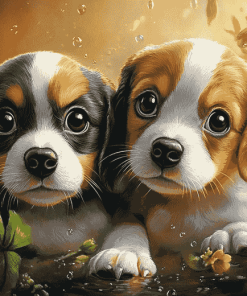 Cute Puppies Dogs Diamond Painting