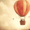 Cute Romantic Air Balloons Diamond Painting