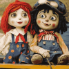 Cute Rosie And Jim Diamond Painting