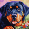 Cute Rottweiler Dogs Diamond Painting