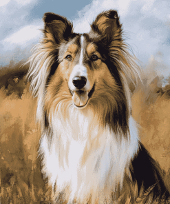 Cute Rough Collie Puppy Diamond Painting