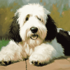 Cute Sheepdog Puppy Diamond Painting