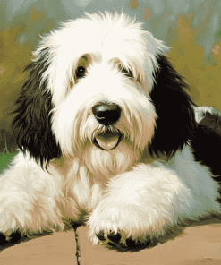 Cute Sheepdog Puppy Diamond Painting