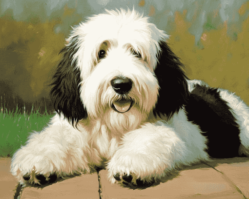 Cute Sheepdog Puppy Diamond Painting