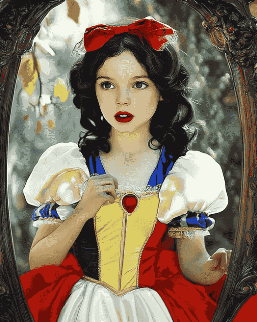 Cute Snow White Costume Diamond Painting