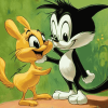 Cute Sylvester and Tweety Bird Diamond Painting