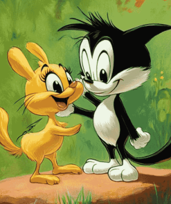 Cute Sylvester and Tweety Bird Diamond Painting