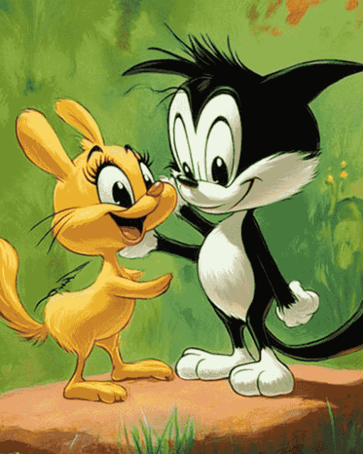 Cute Sylvester and Tweety Bird Diamond Painting