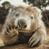 Cute Wombat Animal Diamond Painting