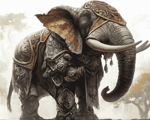 DND Loxodon Fantasy Diamond Painting