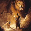 Daniel In The Lions Den Vintage Diamond Painting