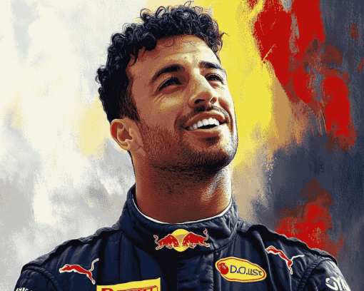 Daniel Ricciardo Famous Race Car Drivers Diamond Painting