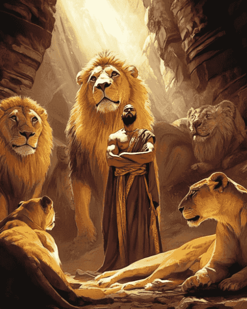 Daniel and the Lions Animation Diamond Painting