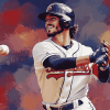 Dansby Swanson Baseball Portrait Diamond Painting