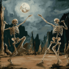 Danse Macabre Skeletons Diamond Painting