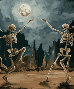 Danse Macabre Skeletons Diamond Painting