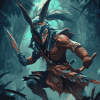 Dark Forest Fantasy Warrior Diamond Painting