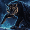 Dark Leopard Fantasy Diamond Painting