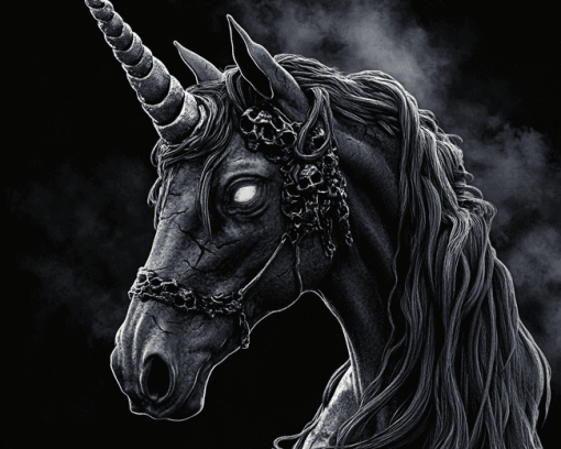 Dark Unicorn Diamond Painting