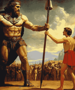 David And Goliath Movie Scene Diamond Painting