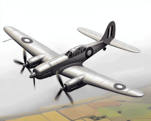 De Havilland Mosquito Aircraft Diamond Painting