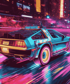 DeLorean Classic Cars Diamond Painting