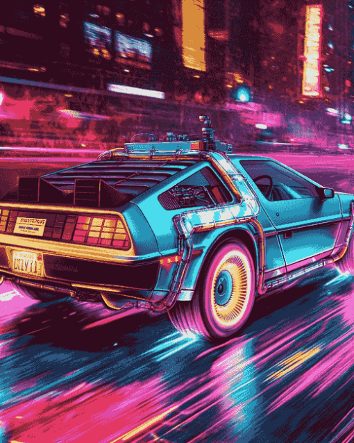 DeLorean Classic Cars Diamond Painting