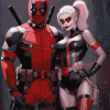 Deadpool and Harley Quinn Animations Diamond Painting