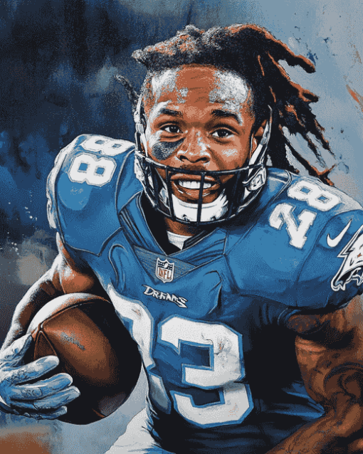 Derrick Henry Famous Football Players Diamond Painting