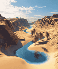 Desert Oasis Landscape Diamond Painting