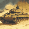 Desert War Tanks Diamond Painting