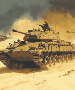 Desert War Tanks Diamond Painting