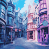 Diagon Alley Street Scene Diamond Painting