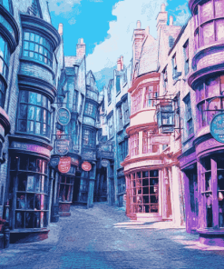 Diagon Alley Street Scene Diamond Painting