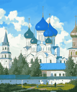 Diamond Painting of Nativity Cathedral Suzdal