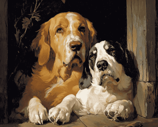 Dignity and Impudence Dogs Diamond Painting