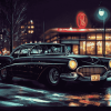 Dinners and Classic Cars Diamond Painting