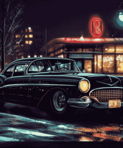 Dinners and Classic Cars Diamond Painting