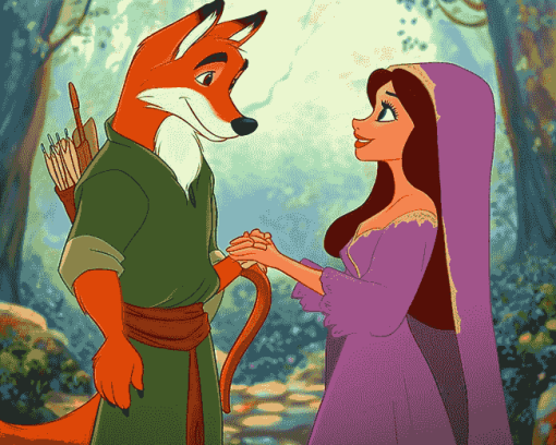 Disney Lady Marian and Robin Hood Diamond Painting