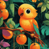 Disney Orange Bird Art Diamond Painting