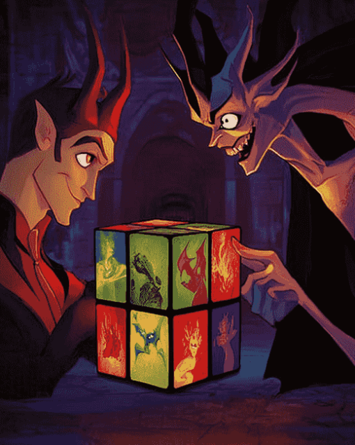 Disney Villains Rubiks Cubes Diamond Painting