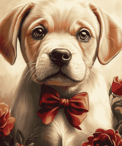 Dog and Puppies Diamond Painting