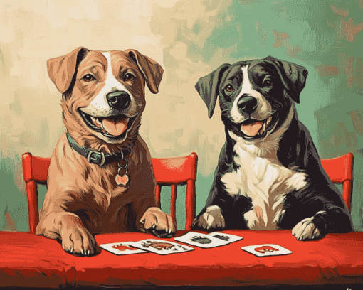 Dogs Playing Cards Diamond Painting