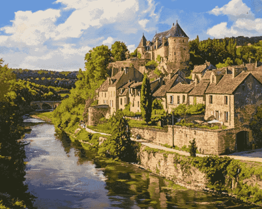 Dordogne France Scenic Diamond Painting