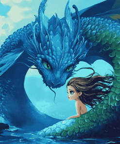 Dragon Mermaid Fantasy Diamond Painting