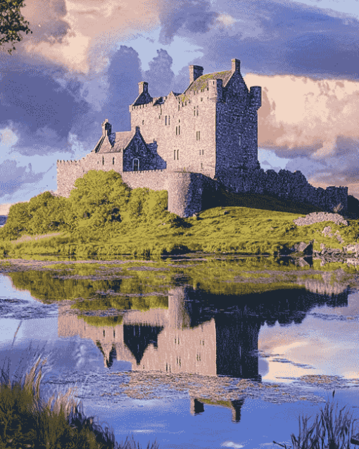 Dunguaire Castle Scenic View Diamond Painting