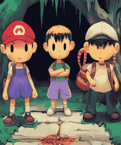 Earthbound Pixel Characters Diamond Painting