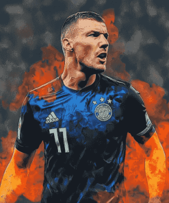 Edin Dzeko Football Legend Diamond Painting