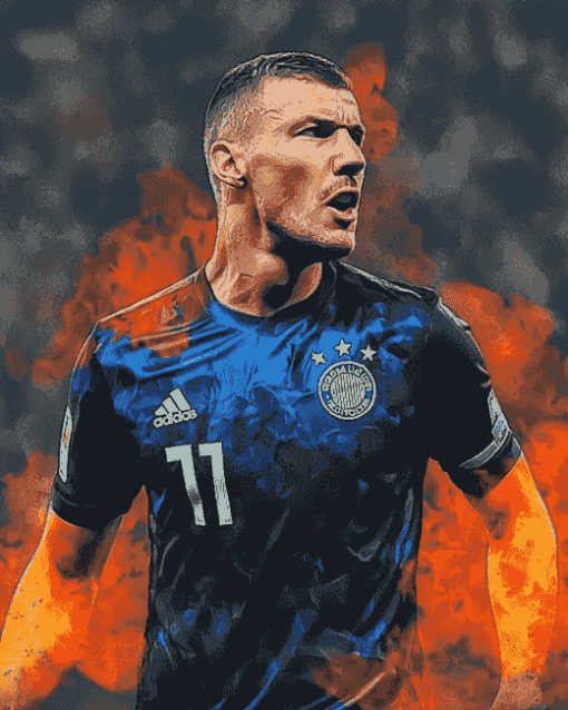 Edin Dzeko Football Legend Diamond Painting